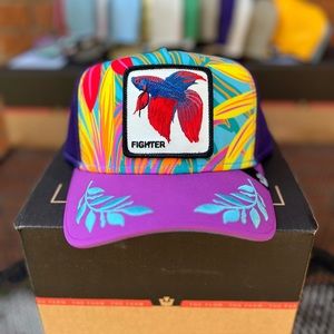 Goorin Bros Trucker hat Fighter Beta Fish. Get Wet Capsule.
